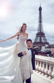 The two have a son together. Huang Xiaoming And Angelababy S Wedding Photos In Paris