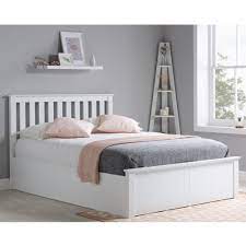 phoenix white wooden ottoman storage bed frame 4ft small double white bed frame bed frame with storage ottoman storage bed