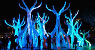 Pandora Like Arclight Mangrove Forest Pops Up In Sydney Harbor Light Art Installation Installation Art Forest Light