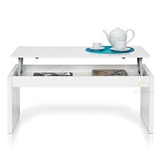 Due Home Table Basse Blanc Brillant Avec Plateau Relevable Amazon Fr Cuisine Maison Mobilier De Salle A Manger Table Basse Blanc Table Basse Rangement