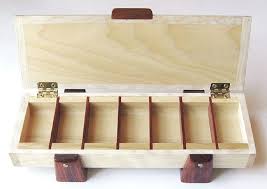 Handmade Weekly Pill Organizer Bleached Spalted Maple With Padauk Trim Super Slim Pill Box With 7 Com Weekly Pill Organizer Kayak Storage Rack Kayak Storage