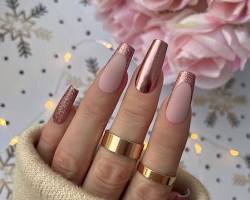 Image of Chrome nails nail art design