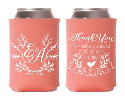 Personalized Can Cooler Wedding Favors Wedding Can Cooler Etsy Personalized Wedding Koozies Wedding Favors Custom Koozies