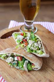 Make a dressing out of first 5 ingredients. Greek Chicken Salad Pita Pockets Little Broken
