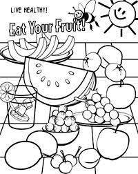There are tons of great resources for free printable color pages online. Eat Your Healthy Food Coloring Pages Coloring Sun
