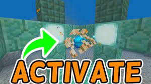 First, open the crafting card. Minecraft Bedrock 1 5 How To Activate The Conduit Youtube