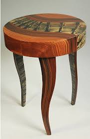 Tiger River Round Table By Ingela Noren And Daniel Grant Wood Side Table Available At Www Artfulhome Com Banquetas De Madera Tallado En Madera Muebles Viejos