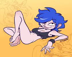 1girls 2021 ass blue hair bottomless ed edd n eddy kanker sisters  looking at viewer lying on back marie kanker no panties solo female zaribot  