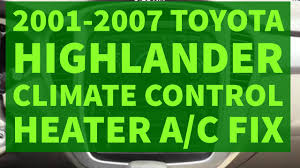 Toyota highlander 2003, hvac mode door actuator by four seasons®. Toyota Highlander Climate Control Heater A C Repair Diy Fix 2001 2007 Youtube