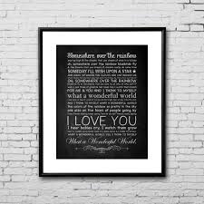 Somewhere Over The Rainbow What A Wonderful World By Israel Etsy What A Wonderful World Wonders Of The World Somewhere Over