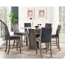 Picket House Furnishings Dylan 7 Piece Round Counter Height Dining Set Counter Height Dining Table Set Picket House Furnishings Counter Height Dining Table