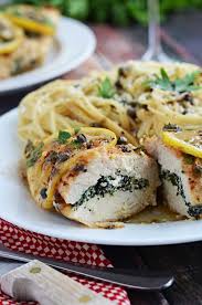 Spinach And Ricotta Stuffed Chicken Piccata Recipe Ricotta Stuffed Chicken Chicken Recipes Cheese Stuffed Chicken