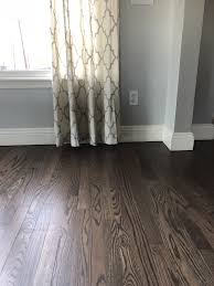 Refinished Original Hardwood Floors In A 50 50 Blend Of Espresso And Grey Home Remodeling Flooring Hardwood Floors