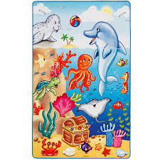 Die ente lotte, bella das schwein, henri der hund, emma, ole, bruno und ida erzählen bunte geschichten. Kinderteppich Lovely Kids Ozean Bc Kids Mytoys