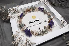 Dried Flowers In Frame Special Surprise Gift For Marriane Create Your Own Frame Now Bunga Kering Toko Bunga Bunga