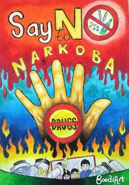 Say No To Narkoba Gambar Flora Dan Fauna Ilustrasi Karakter Poster