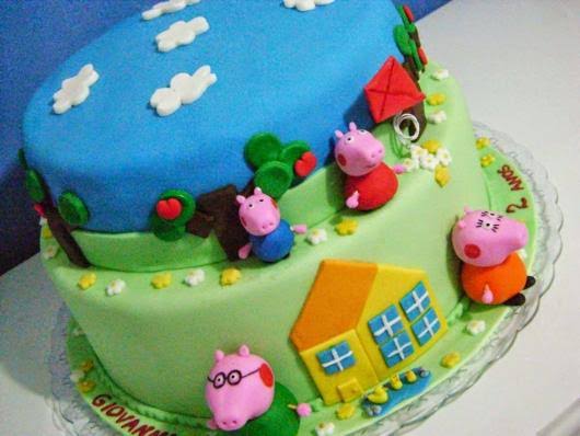 Resultado de imagem para bolo pasta americana peppa"