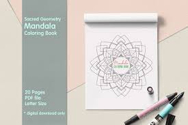 Thousands of complex images for advanced colorists ready to print! Sacred Geometry Mandala Coloring Book Pdf 20 Pages 8 5 X 11 Printable Digital Hand Drawn Coloring Pages Relaxation Coloring For Adults Mrlightroom Premium Lightroom Presets Photoshop Overlays And Templates