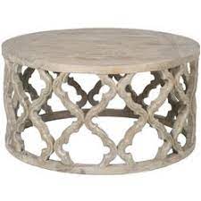 Product title yaheetech lift top coffee table w/hidden storage compartment open shelf for living room,gray average rating: Mia French Country Grey Reclaimed Wood Round Round Coffee Table Small 21 W 30 W Kathy Kuo Home