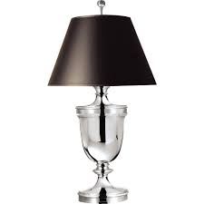 Chart House From Visual Comfort Designed By Sandy Chapman Classical Urn Large Form Table Lamp In Polished Silver With Black Shad Table Lamp Lamp Visual Comfort