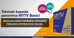 Dekoder mytv percuma dekoder mytv advance apa beza keduanya? Semakan Nama Penerima Dekoder Percuma Myfreeview Online Edu Bestari