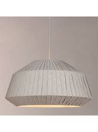 Croft Collection Bampton Ceiling Light Grey Ceiling Lights Fabric Shades Hanging Lights