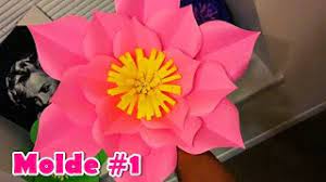 Gigante flores de cartulina moldes. Flores De Papel Gigantes Giant Paper Flowers Molde 1 Youtube