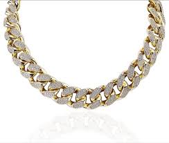 Miami cuban choker link chain silver plated mens hip hop necklace jewelry iced. Wifey Iced Out Cuban Link Choker Necklace Saint Chic