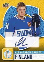 World Cup Of Hockey Aleksander Barkov Autograph Team Finland Hockey World Cup Upper Deck Aleksander Barkov