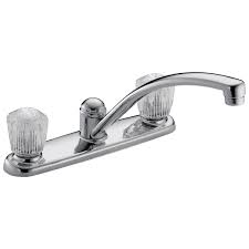 All parts (other than electronic parts and batteries) and finishes of these delta® recertified faucets are warranted to the original consumer purchaser to be free from defects in material and workmanship for ten (10) years from the date of original purchase. Two Handle Kitchen Faucet 2102lf Delta Faucet