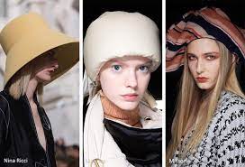 Fall Winter 2020 2021 Hat Trends Runway Headwear Trends Headwear Hats Fall Winter 2020 2021