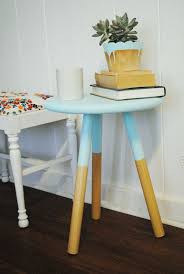 Pin By Wade Howard On For The Home Paint Dipping Wooden Side Table Wooden Stools