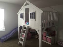 Castle style bunk bed with slide. Diy Kids Loft Bed With Slide Novocom Top