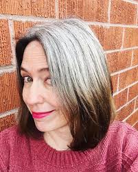 13 Months Cold Turkey Gray Growout Hair Blogger Long Gray Hair Gray Hair Growing Out