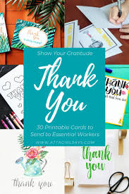It's not an antiquated form of etiquette, thank you cards remain a staple way of sending your gratitude and appreciation even today. Printable Thank You Cards For Medical Other Essential Workers