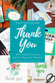 Create your custom thank you cards today with blue mountain! Printable Thank You Cards For Medical Other Essential Workers