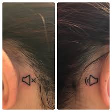 My Deaf Tattoo I Have No Hearing My In Left Ear Deaf Tattoo Tattoos Behind Ear Tattoo