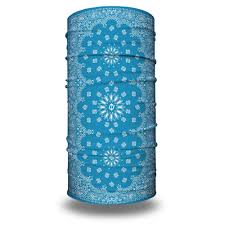 Light Blue Paisley Bandana Bandana Apparel Hoo Rag