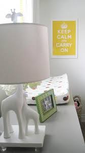 Sunny Yellow Keep Calm And Carry On Giraffe Lamp Nursery Neutral Sweet Nursery