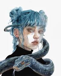 Lemon roses Watercolor and ink