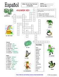 Crosswords are a great tool to help your child remember and understand a word's meaning and helps to increase their vocabulary. Spanish St Patrick S Day Crossword Puzzle And Vocabulary Ids Teaching Resources