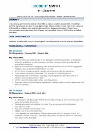 911 Dispatcher Resume Samples Qwikresume