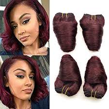 2.brazilian wet and wavy hair can last long lasting and provide you a wide range of styling options. 8 Inch Bob Wave Wine Red Spring Curly Hair Burgundy Brazilian Hair 4 Bundles 99j Wet And Wavy Weave Hair Loose Wave 7a Virgin Human Hair Extensions Buy Online In Saudi Arabia