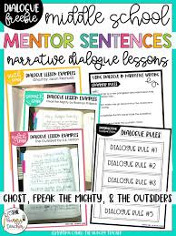 You'll have to be familiar with the conventions of formatting both types of writing, and since most narrative essays will involve some dialogue, you should make formatting that dialogue correctly a part of. Middle School Mentor Sentences Narrative Essay Dialogue Freebie The Hungry Teacher