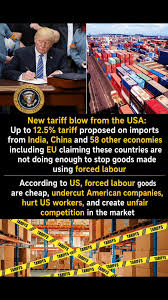 The United States has imposed a 10 per cent tariff on goods imported from  India, along with imports from 16 other countries, under a new trade  measure aimed at combating the use