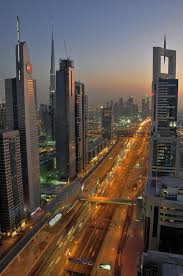 Sunset On Sheikh Zayed Road Dubai Dubai Architecture Places Around The World Dubai City