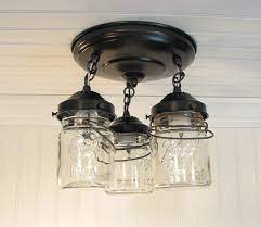 Flush Mount Ceiling Light Mason Jar Lighting Fixture Vintage Etsy Jar Ceiling Light Mason Jar Light Fixture Mason Jar Lighting