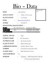 Download 16 biodata formats & biodata form formats for job application, fresher students & experienced professional. Biodata Cv Resume Cv Login Curriculum Vitae