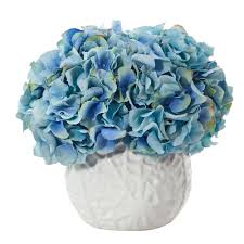 Arranging artificial silk flowers is great fun. Nearly Natural 11 In Hydrangea Artificial Arrangement In White Vase