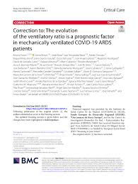PDF) Correction to: The evolution of the ventilatory ratio is a prognostic  factor in mechanically ventilated COVID-19 ARDS patients